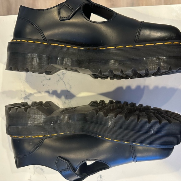 Doc Marten Bethan Polished Smooth Leather Platform Shoes